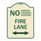 Signmission No Parking Standing or Stopping Fire Lane W/ Bidirectional Arrow Alum Sign, 24" x 18", TG-1824-23613 A-DES-TG-1824-23613 - alternate 1